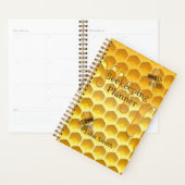Gouden Honingraat & Honingbijen Douane 5.5"x 8.5" Planner (Display)