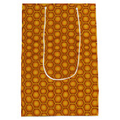 Gouden Honingraat Medium Cadeauzakje (Achterkant)