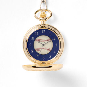 Gouden honkbal zakhorloge horloge