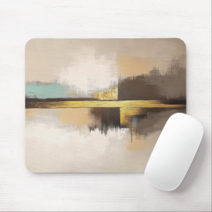 Gouden Horizon – Minimalistische Abstracte Landsch Muismat