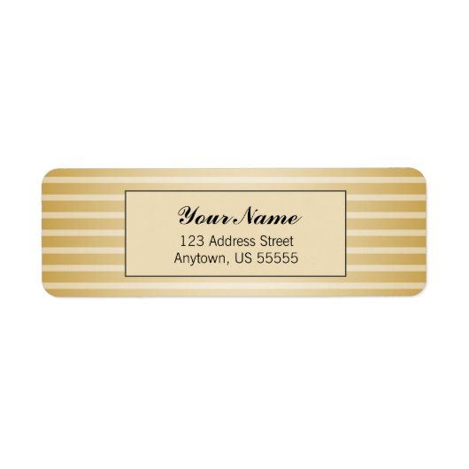 Gouden horizontale strepen etiket (Voorkant)