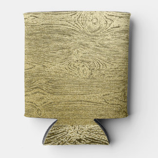 Gouden Houten Glitter Textuur Achtergrond Blikjeskoeler