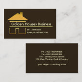 gouden huizen visitekaartje (Voorkant / Achterkant)