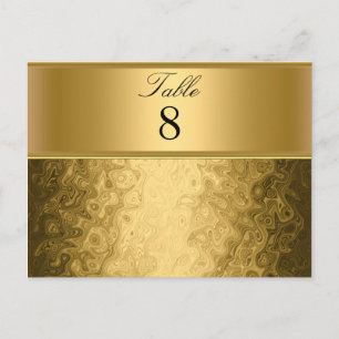 Gouden huwelijksfeest tafel nummers briefkaart