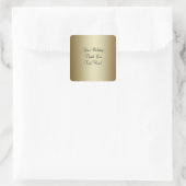 Gouden huwelijksgunst Dank u Sticker (Tas)