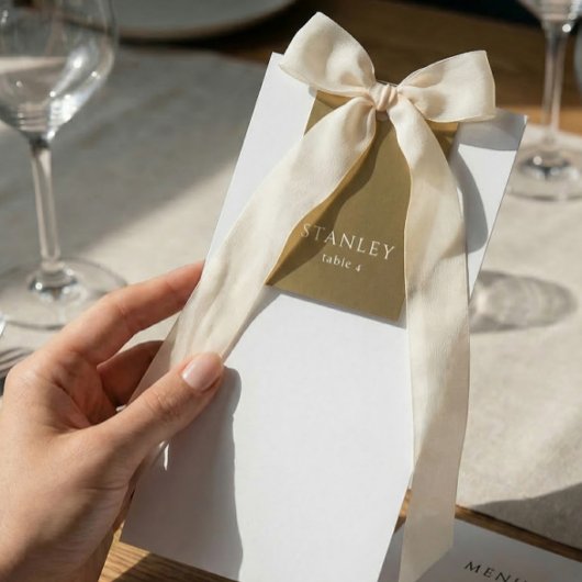 Gouden Huwelijksnaamkaart Tafelmenu Plaatshouders Kaart