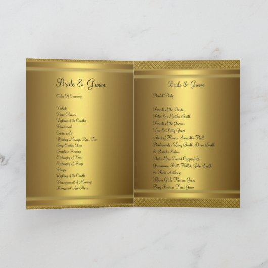Gouden Huwelijksprogramma Programma (Binnen)