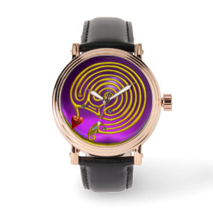 GOUDEN HYPER LABYRINT, Paarse Horloge