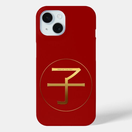 Gouden Ideogram Rat Chinees Jaar Zodiac Verjaardag Case-Mate iPhone Case (Achterkant)