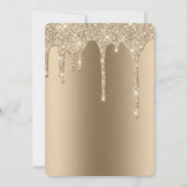 Gouden ijsglitter druppelt zoet zestien kaart (Voorkant)