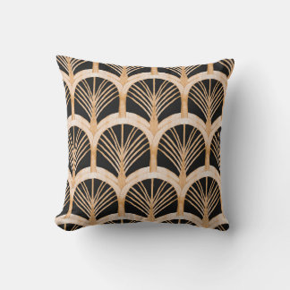 Gouden imitatie: waterverf art deco. kussen