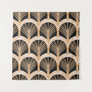 Gouden imitatie: waterverf art deco. wandkleed