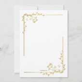 Gouden Impressie religieuze uitnodiging (Achterkant)