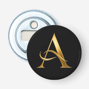 Gouden Initiaal Een Minimalistisch Ontwerp Button Flesopener