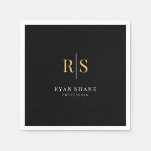 Gouden Initialen, Naam, Beroep, Zwart Servet
