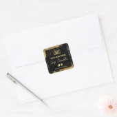 Gouden Inkt Zebra Print Soja Kaars Labels (Envelop)