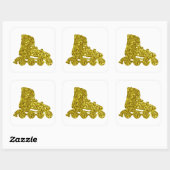 Gouden Inline Schaats Sticker (Vel)