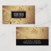 gouden | Interieur, Textiel Design Visitekaartje (Voorkant / Achterkant)