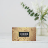 gouden | Interieur, Textiel Design Visitekaartje (Staand voorkant)