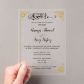  gouden islamitische bruiloft acryl uitnodigingen (Insitu (Draagbaar))