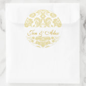 Gouden Ivoor bruid bruidegom Damask bruiloft zegel (Tas)