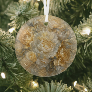 Gouden Ivoren Tuin Glas Ornament