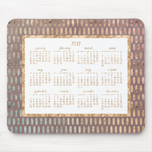 Gouden Jaarlijkse Agenda 2017 Muismatten Roos (Voorkant)