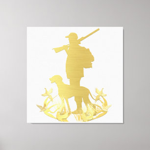 Gouden jager canvas afdruk