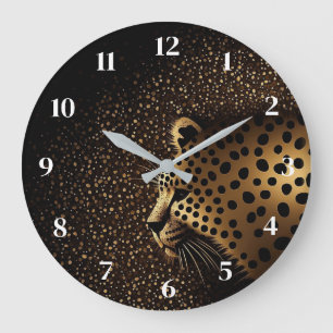 Gouden Jaguar Patroon Grote Klok