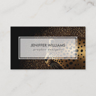 Gouden Jaguar Patroon Visitekaartje