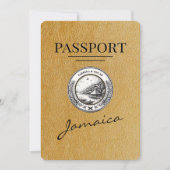 Gouden Jamaica paspoort Bewaar de datum Save The Date (Voorkant)