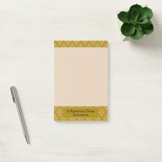 Gouden Japanse Scroll Gepersonaliseerd Post-it® Notes (Kantoor)
