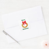 Gouden Jingle Bells Krans Stickers (Envelop)