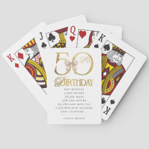 Gouden Jubileum 50ste verjaardagsfeest Pokerkaarten