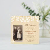 gouden jubileum foto uitnodiging (Staand voorkant)