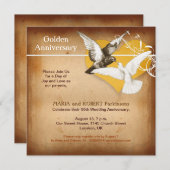 gouden jubileum uitnodiging (Voorkant / Achterkant)