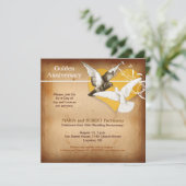 gouden jubileum uitnodiging (Staand voorkant)