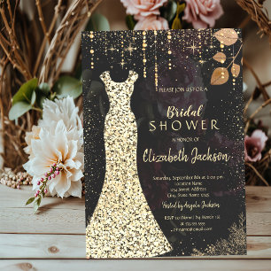 Gouden jurk, Confetti Donkere Rozen Bruidsmeisjesf Kaart