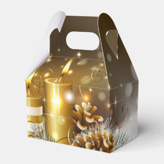 Gouden kaarsen Kerst Elegante vakantie Bedankdoosjes