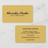 Gouden kaart Girly Luxe Stijlvol Visitekaartje (Voorkant / Achterkant)