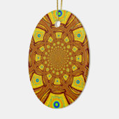 Gouden Kaleidoscoop Art Print Keramisch Ornament (Links)