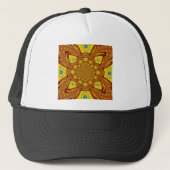 Gouden Kaleidoscoop Art Print Trucker Pet (Voorkant)