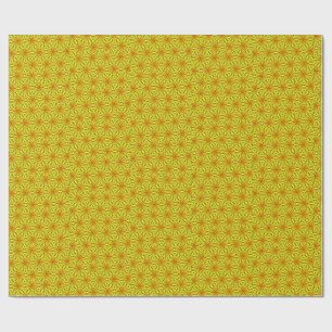 Gouden Kaleidoscoop Fractal Patroon Cadeaupapier