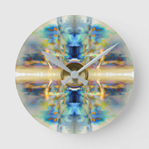 Gouden kaleidoscoop muziek luidspreker ronde klok