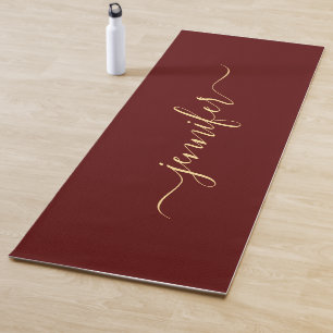 Gouden kalligrafie script gepersonaliseerde naam b yogamat