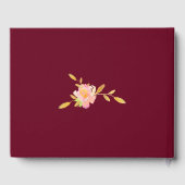 Gouden kalligrafie script herfstbruiloft gastenboe gastenboek (Achterkant)