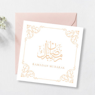 Gouden kalligrafie vintage antieke Ramadan Mubarak Feestdagenkaart