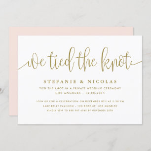 Gouden kalligrafie We hebben de knoop bruiloft geb Kaart