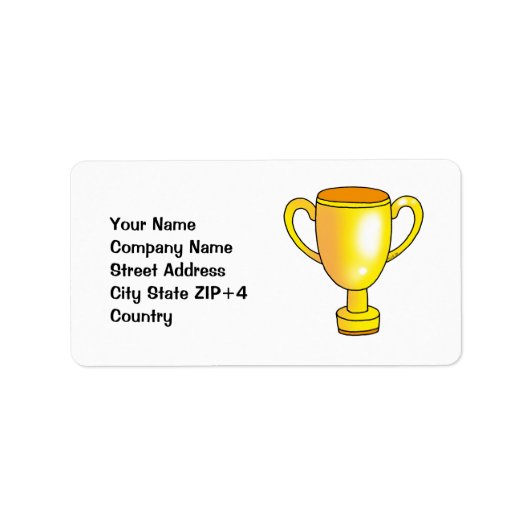 gouden kampioen trofee etiket (Voorkant)