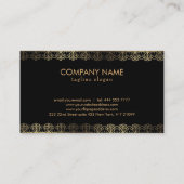 Gouden Kant & Bloemen Visitekaartje (Achterkant)